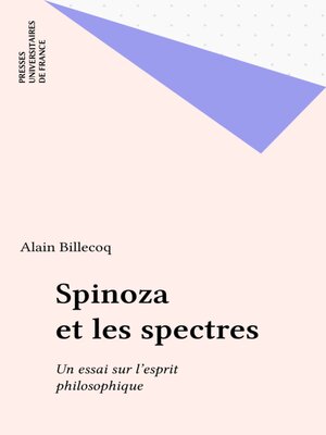 cover image of Spinoza et les spectres